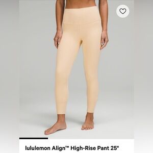 NWT Lululemon Align HR Pant 25” size 12 color is PSCO style code LW5CTCS
